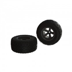 AR550041 Dirtrunner ST Rear Tire Set Glued Black (