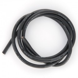 Fil silicone 10AWG (5,27mm²) noir - 1m