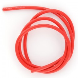 Fil silicone 10AWG (5,27mm²) rouge - 1m