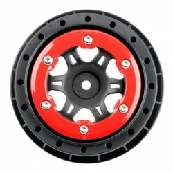 Sixer 2.2/3.0 Red/Black Bead-Loc Fr Wheels(2):SLH