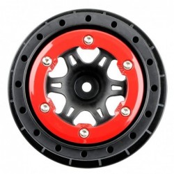 Sixer 2.2/3.0 Red/Black Bead-Loc R Wheels (2): SLH
