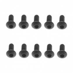 AX31280 M2.6x6mm Hex Socket Button Black (10)
