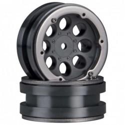 AX8087 8-Hole 1.9 Beadlock Wheel Black (2)