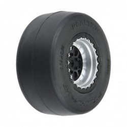 1/16 Reaction Rr Tires MTD 7mm Blk/Sil:MiniDrag(2)