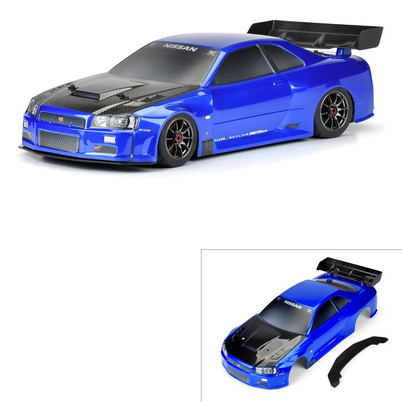 1/7 Nissan Skyline R34 Pnted Bdy (Blue): Infract6S