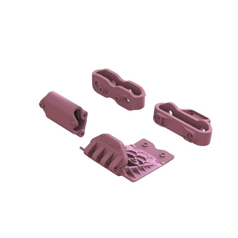 Lower Skid And Bumper Mount Set, Pink