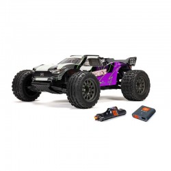 ARRMA 1/10 VORTEKS MEGA 550 2WD Stadium Truck RTR with Battery & Charger, Purple