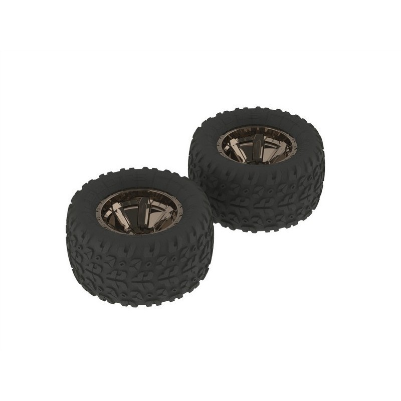 AR550004 Copperhead MT Tire/Wheel GLU Blk/Chrm (2)