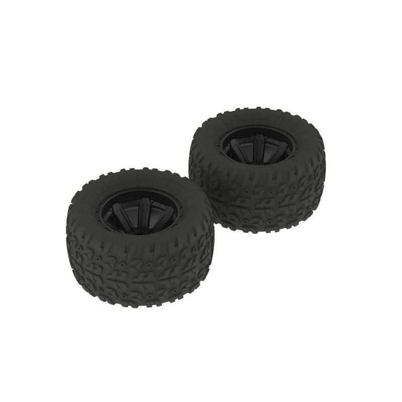 AR550014 Copperhead MT Tire/Wheel Glued Black (2)